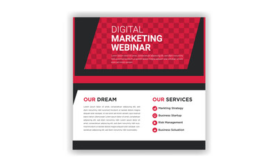 Digital marketing social media post design. Social media post banner design. webinar template design. Instagram post template