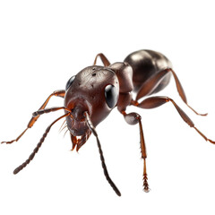 ant isolated on white close up, Generative AI