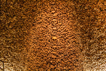 BRNO, CZECHIA - SEPTEMBER 7, 2021: Underground ossuary under the Church of St. James in Brno, Czech...