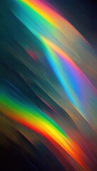 Rainbow light flare blur rays neon color beam wave