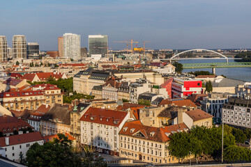 Fototapeta na wymiar Aerial view of the old town in Bratislava, Slovakia