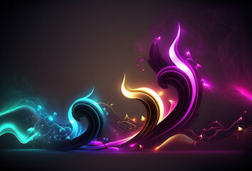 Wave graphic music passion neon background