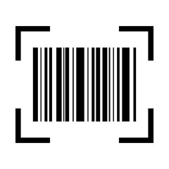 Barcode vector icon. Bar code for web flat design. Isolated illustration