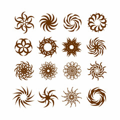 set of abstract logo vector