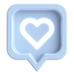 Like icon. 3D icon. 3D illustration.