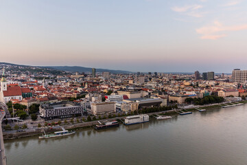 Fototapeta na wymiar Aerial view of the old town in Bratislava, Slovakia