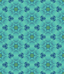 Seamless mandala flower abstract pattern for clothing, fabric, background, wallpaper, wrapping, batik