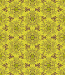 Seamless mandala flower abstract pattern for clothing, fabric, background, wallpaper, wrapping, batik