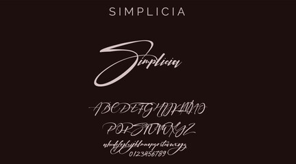 Signature script lettering font