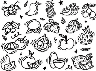 pattern with fruits