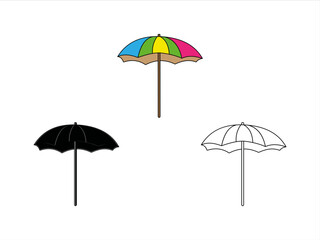 Obraz na płótnie Canvas Beach Umbrella SVG | Umbrella Svg | Beach Svg | Summer Svg | Beach Umbrella Clipart