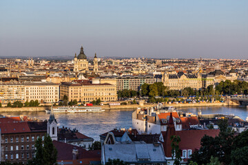 Naklejka premium View of the city from Buda castle in Budapest, Hungary