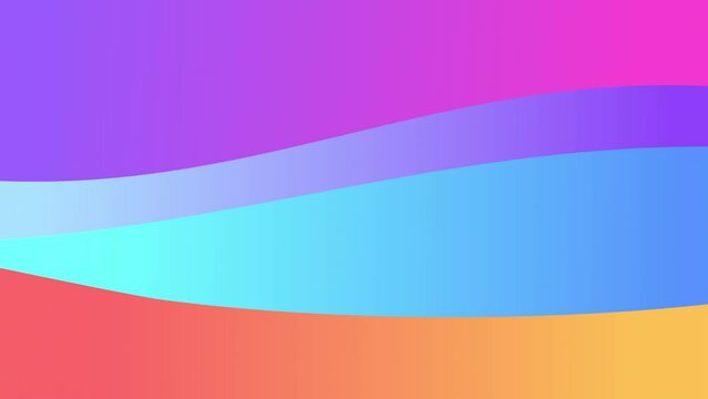 Colorful waves background. Abstract fluid animation for motion graphics, intros or presentations. High quality 4k footage