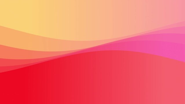 Colorful gradient red waves background animation. High quality 4k footage