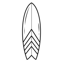 Surfboard Black doodle.