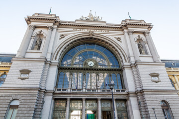 Fototapeta na wymiar Keleti railway station in Budapest, Hungary