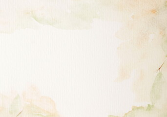 Watercolor texture. Abstract Beige Green Painting background. Template