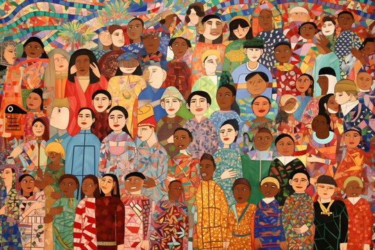 People from different cultures, backgrounds, and ages, symbolizing the richness and diversity of the global population. World Population Day Concept