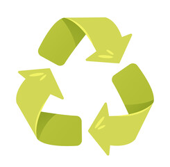 Recycle icon. Green Arrows. Ecology concept.
