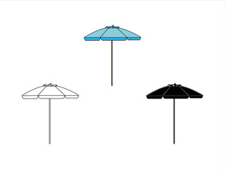 Fototapeta na wymiar Beach Umbrella SVG | Umbrella Svg | Beach Svg | Summer Svg | Beach Umbrella Clipart