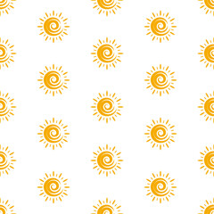 simple cute sun seamless pattern vector