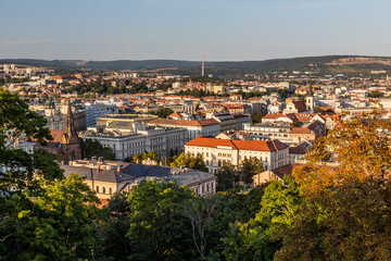Fototapeta na wymiar Aerial view of the old town in Brno, Czech Republic