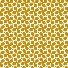 Modern abstract seamless pattern yellow floral shapes for clothing, fabric, background, wallpaper, wrapping, batik
