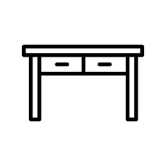 Table office icon vector on trendy design