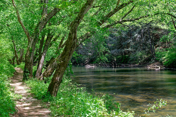 Fototapeta na wymiar Trail along the river