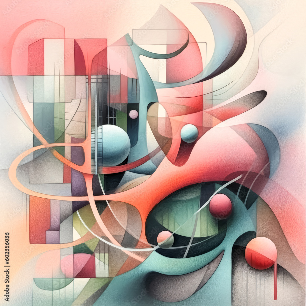 Aufkleber a pastel abstract image was created - generative ai.