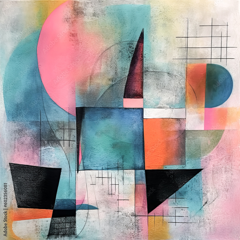 Poster a pastel abstract image was created - generative ai.