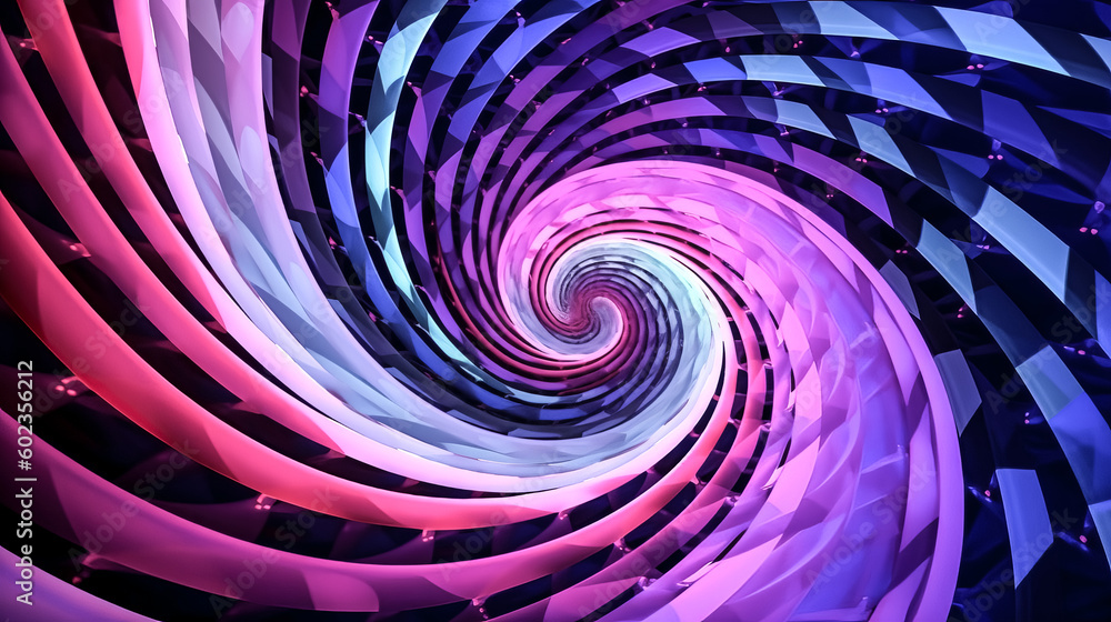 Aufkleber an abstract geometric background featuring a curvy spiral line was generated - generative ai.