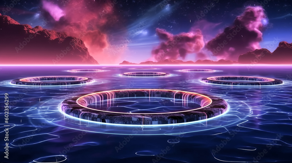 Aufkleber a decorative abstract futuristic background was created - generative ai.
