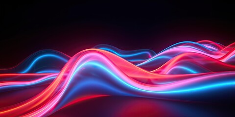 Vibrant technology neon colorful background, generative ai
