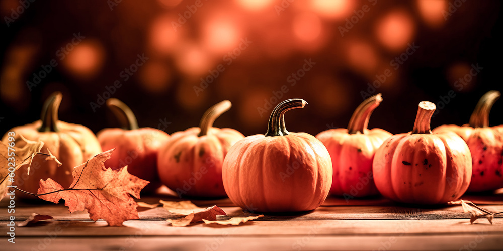 Poster a decorative autumn background layout was created - generative ai.