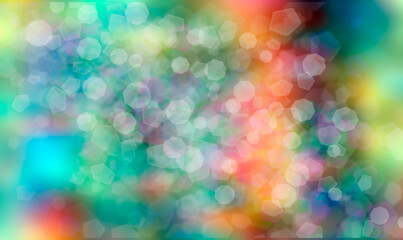 Abstract colorful blurred background with bokeh - Yellow,Red,Purple,Blue Mesh Gradient Background