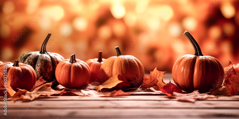 Aufkleber a decorative background layout was created in the autumn using creative elements - generative ai