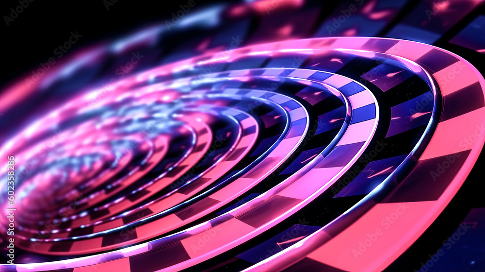 Aufkleber an abstract geometric background with a curvy spiral line was generated - generative ai