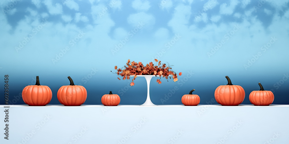 Aufkleber an image was created with an artificial autumn background and blue border, containing various colour