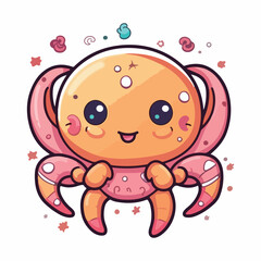 cancer zodiac cute animal symbol mascot vector illustration  eps 10
