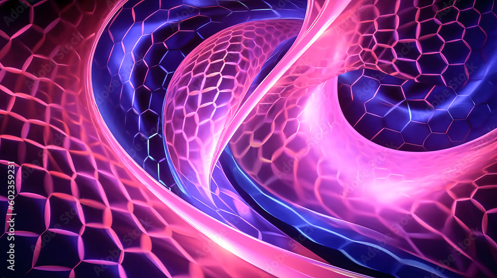 Aufkleber an abstract geometric background featuring curvy spiral lines was created - generative ai.