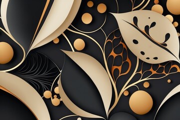 Abstract wallpaper background of flower pattern. distinct generative AI image. - obrazy, fototapety, plakaty