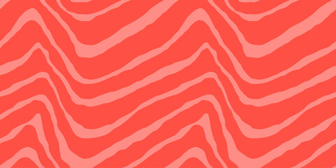 Salmon filet vector seamless pattern. Food abstract texture.
