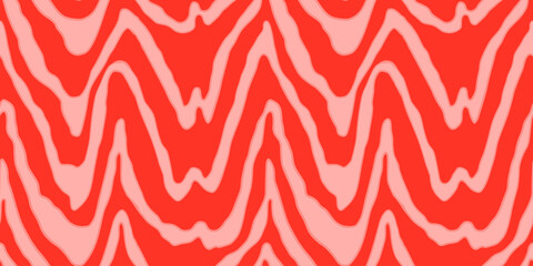 Fototapeta na wymiar Salmon filet vector seamless pattern. Food abstract texture.