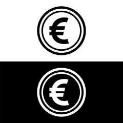 black and white money currency icon