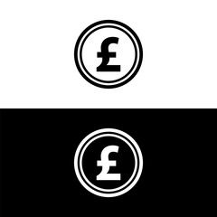 black and white money currency icon