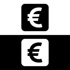 Fototapeta premium black and white money currency icon