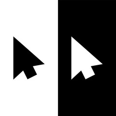 black and white mouse arrow icon, pointer icon