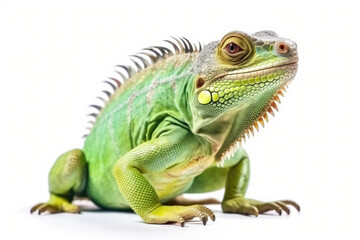Obraz premium Happy green iguana isolated created with Generative AI technology