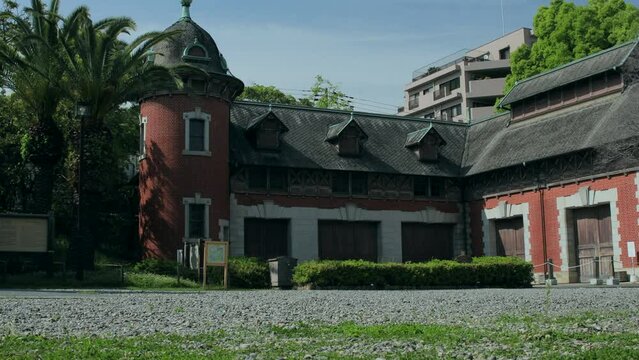 Casas con establo de extranjeros europeos en Japon del siglo 19 en Kobe Japon
